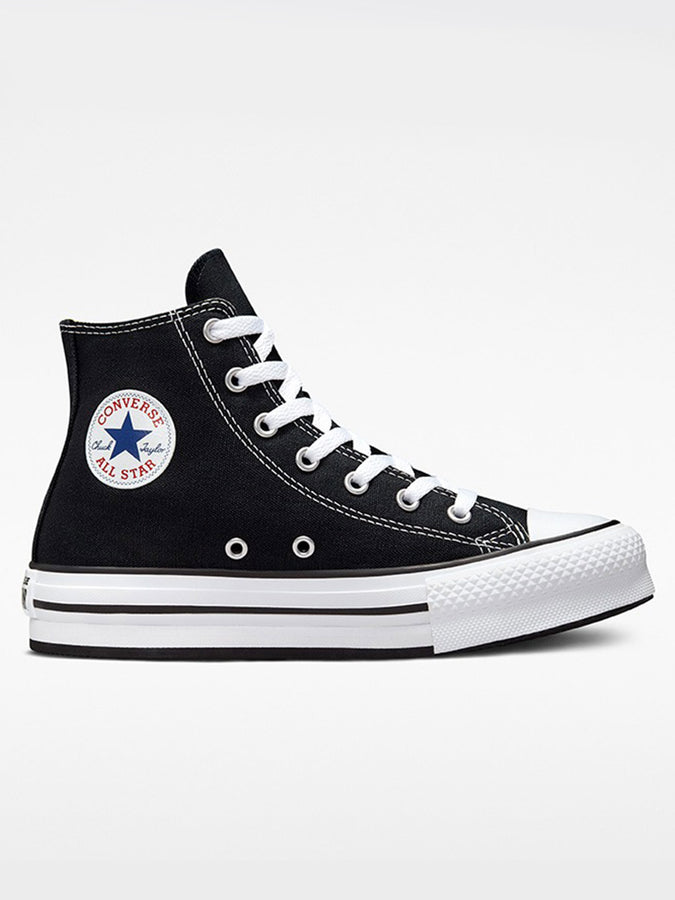 Converse CTAS Platform Hi Black/White/Black Shoes | BLACK/WHITE/BLACK