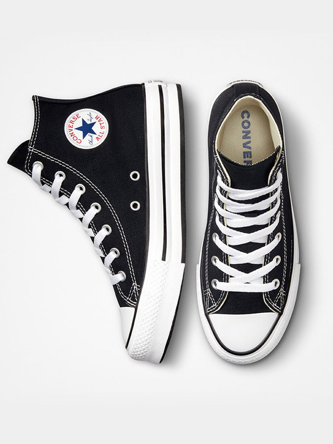 Converse CTAS Platform Hi Black/White/Black Shoes | BLACK/WHITE/BLACK