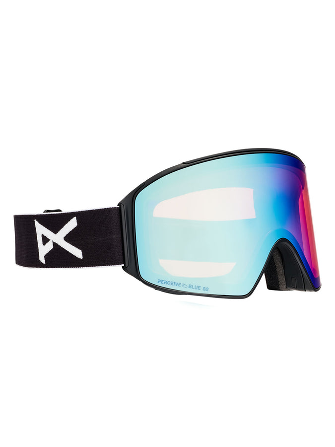 Anon M4 Cylindrical Black/Prcv Blue + MFI Face Mask Goggle | BLACK/PRCV VRBL BLUE (Z53)