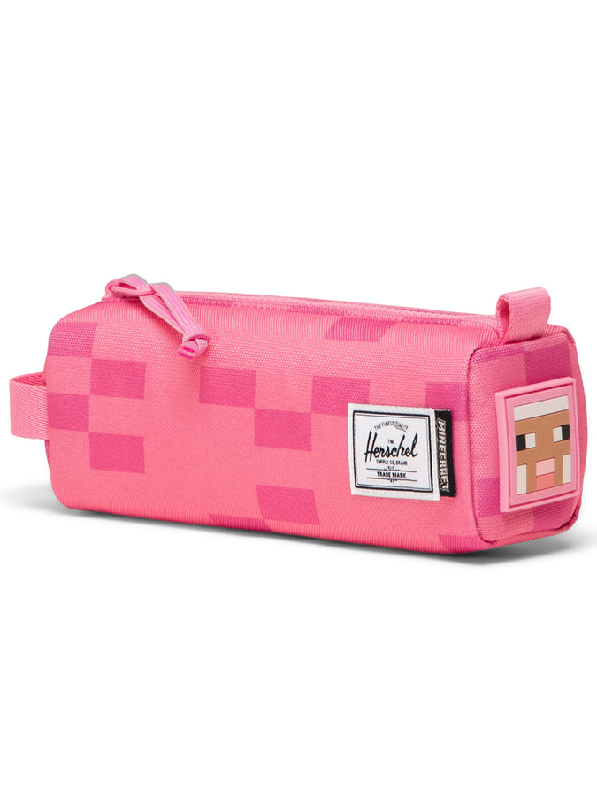 Herschel x Minecraft Settlement Pencil Case | PINK SHEEP (07616)
