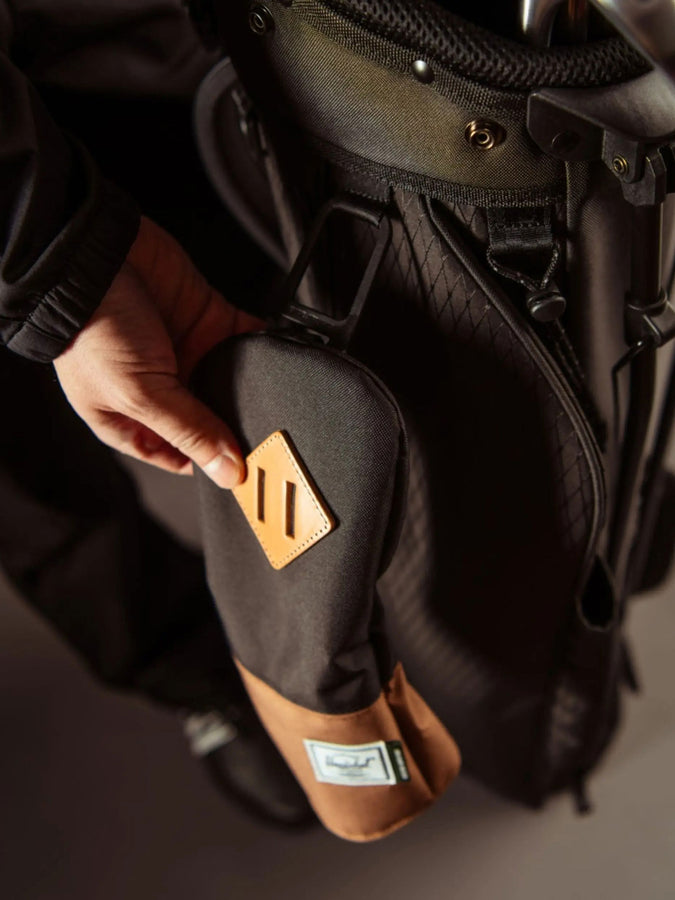 Herschel Heritage Hybrid Head Cover | BLACK/SADDLE BROWN (04735)
