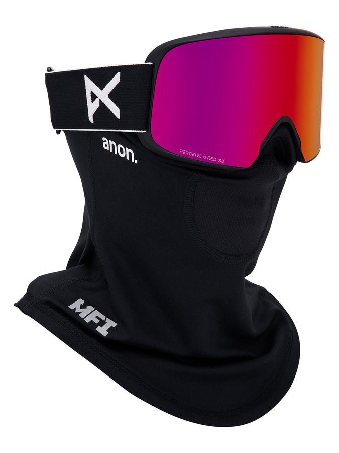 Anon M6 Black/Prcv Sunny Red + Cloudy + MFI Face Mask Goggle | BLACK/PRCV SUNNY RED (Z58)