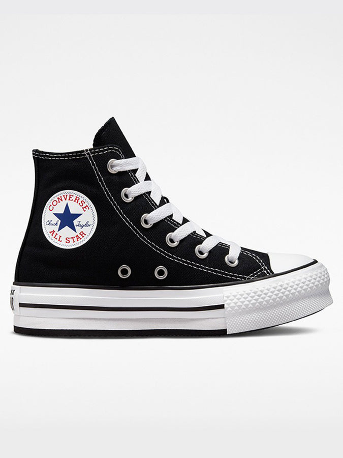 Converse CTAS Platform Hi Black/White/Black Shoes | BLACK/WHITE/BLACK