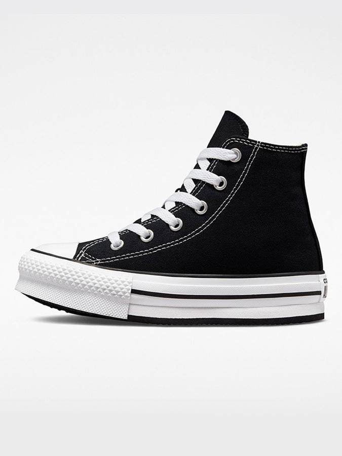 Converse CTAS Platform Hi Black/White/Black Shoes | BLACK/WHITE/BLACK
