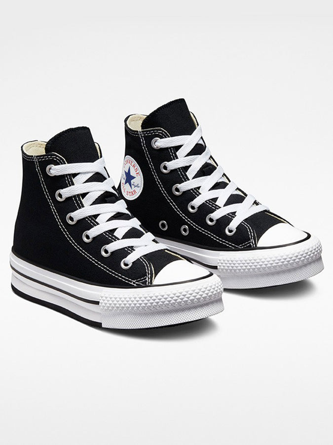 Converse CTAS Platform Hi Black/White/Black Shoes | BLACK/WHITE/BLACK