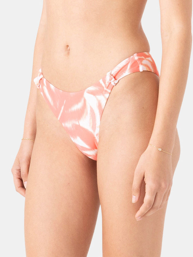 Roxy Palm Haze Knotted Scoop Cheeky Bikini Bottom Spring 2026 | CORALMUL (CM4)