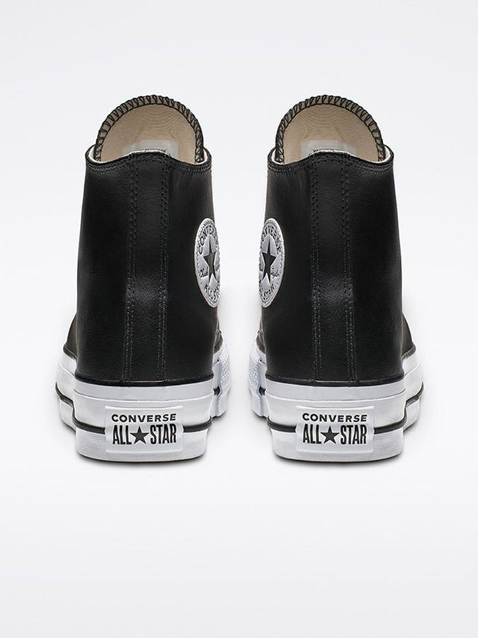 Converse Chuck Taylor All Star Lift Leather High Top Shoes | BLACK/BLACK/WHITE