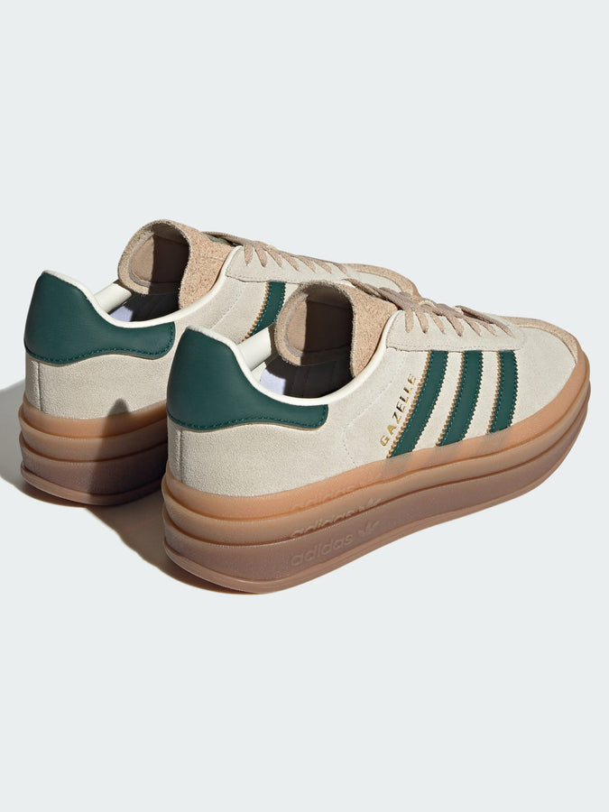 Adidas Gazelle Bold Cream White/Collegiate Green/Magic Beige Shoes | CREAM WHITE/GREEN/MAGIC BEIGE