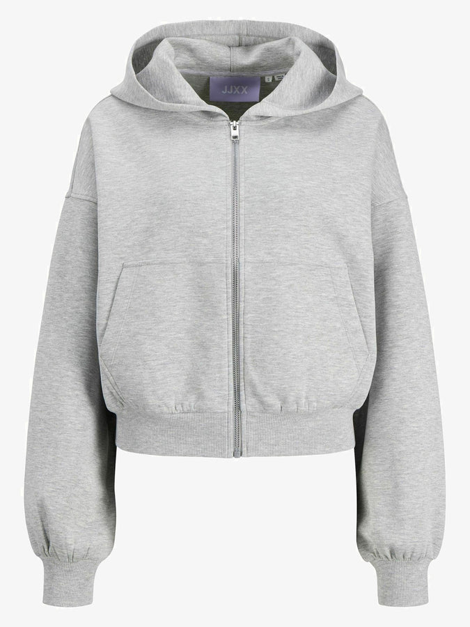 JJXX Zenja Zip Hoodie Spring 2026 | LIGHT GREY MELANGE
