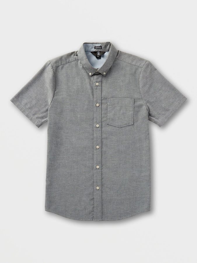 Volcom Everett Oxford Short Sleeve Buttondown Shirt | BLACK (BLK)