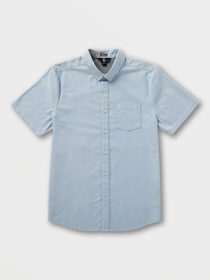 Volcom Everett Oxford Short Sleeve Buttondown Shirt | WRECKED INDIGO (WRC)