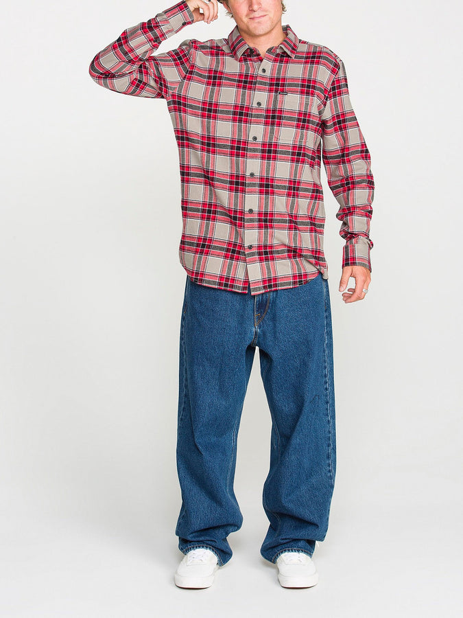 Volcom Caden Plaid Long Sleeve Buttondown Shirt Fall 2026 | MOONBEAM (MBM)