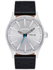 Nixon Sentry Leather Chrome/Silver Sunray/Black Watch 2024