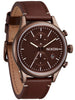 Nixon Station Chrono Leather Chocolate/Cappuccino Watch 2025