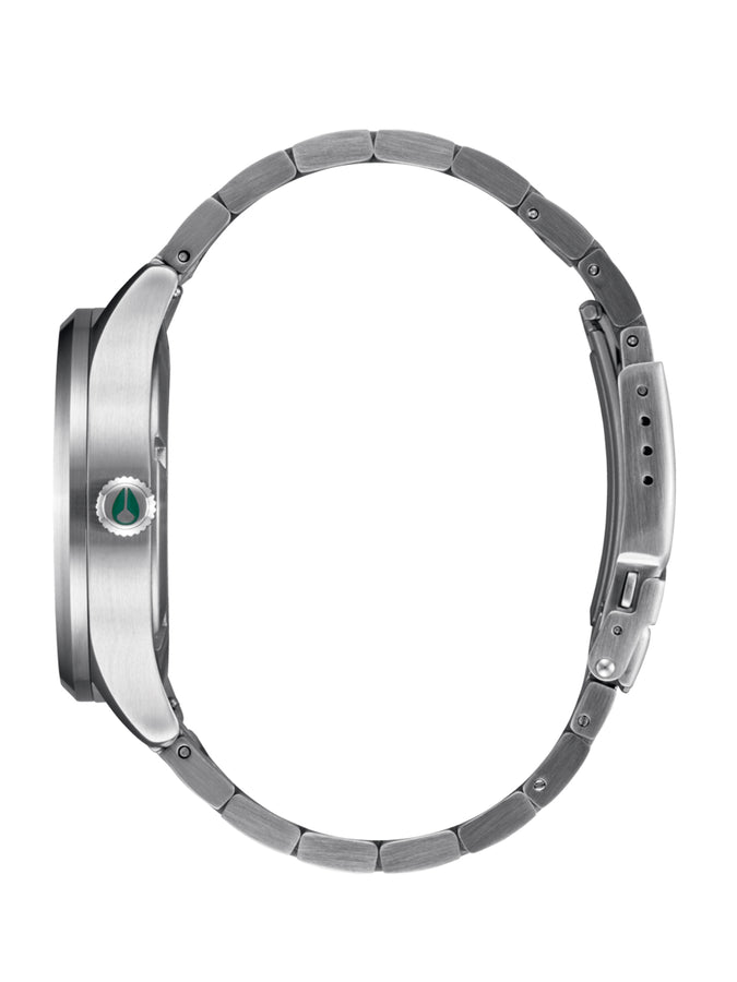 Nixon Sentry Solar Stainless Steel Watch | SILVER/JASPER (5165)