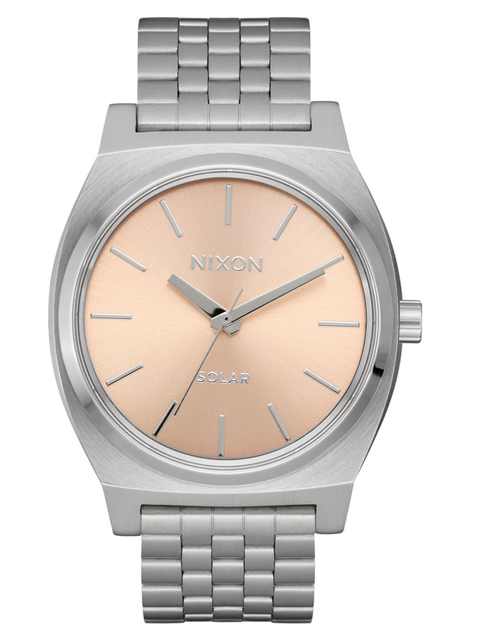 Nixon Time Teller Solar Silver/Salmon Watch | SILVER/SALMON (5332)