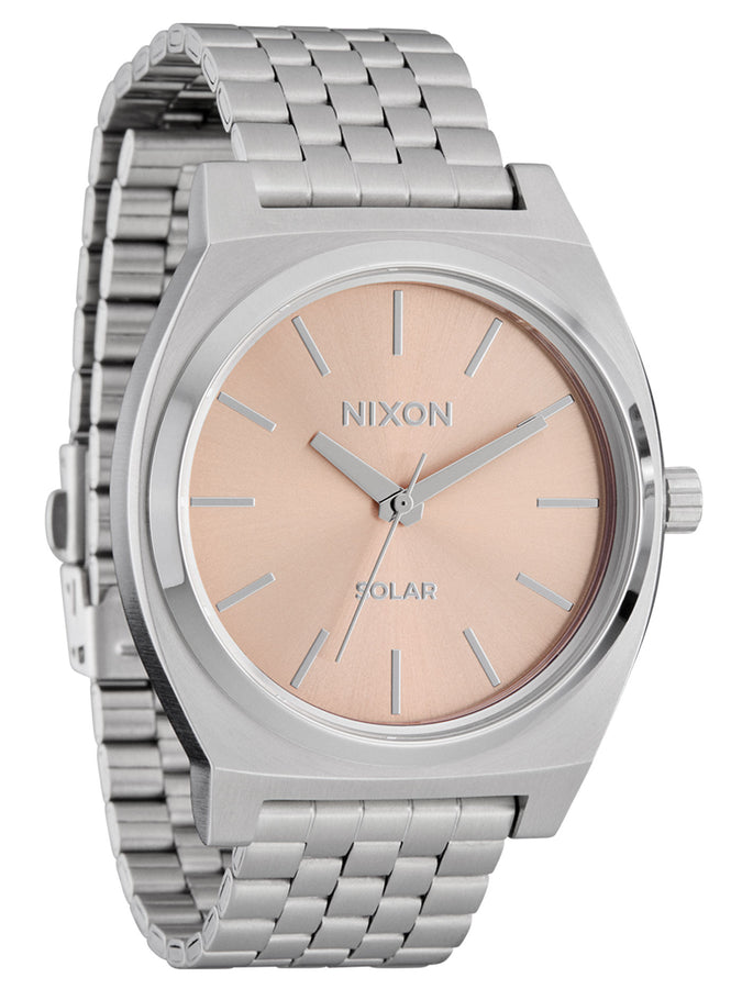 Nixon Time Teller Solar Silver/Salmon Watch | SILVER/SALMON (5332)