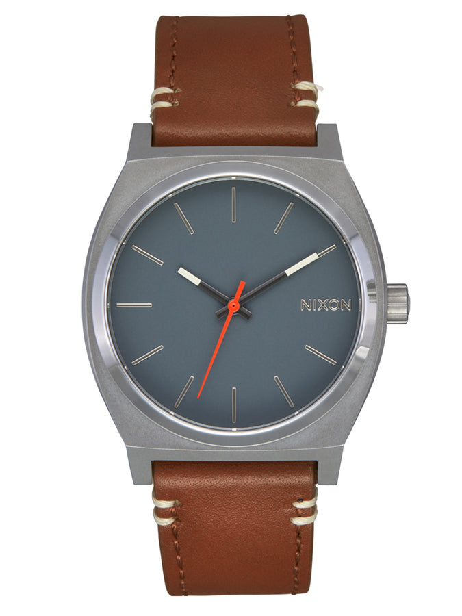 Nixon Time Teller Leather Watch | GUNMTL/BSLT/SIENNA (5195)