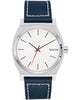 Nixon Time Teller Leather Silver/Cloud/Indigo Denim Watch 2024
