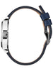 Nixon Time Teller Leather Silver/Cloud/Indigo Denim Watch 2024