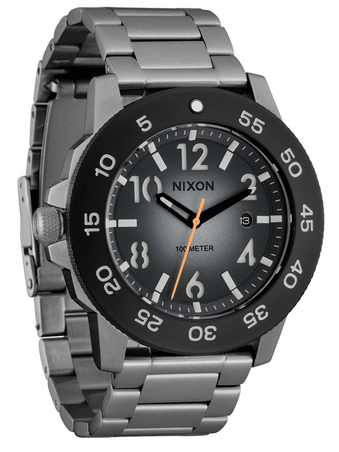 Nixon Smyth 44 Silver/Tunnel Black Ombre Watch | SILVER/TUNNEL BLK OMBRE (5306)