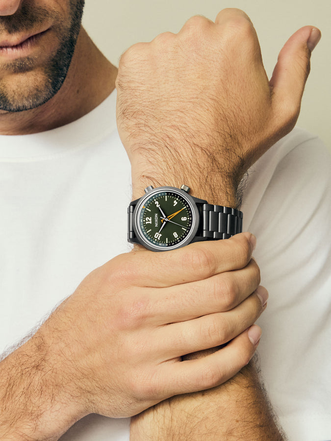 Nixon Drifter 40 Gunmetal/Kobu Green Watch | GUNMETAL/KOBU GREEN (5290)