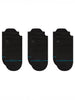 Stance Icon Low Tab 3 Pack Black/Black Socks