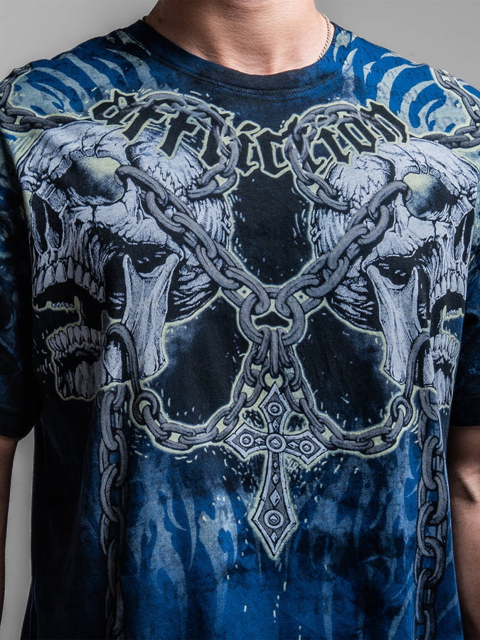 Affliction Decimation T-Shirt Fall 2026 | NAVY/BLACK MINERAL WASH