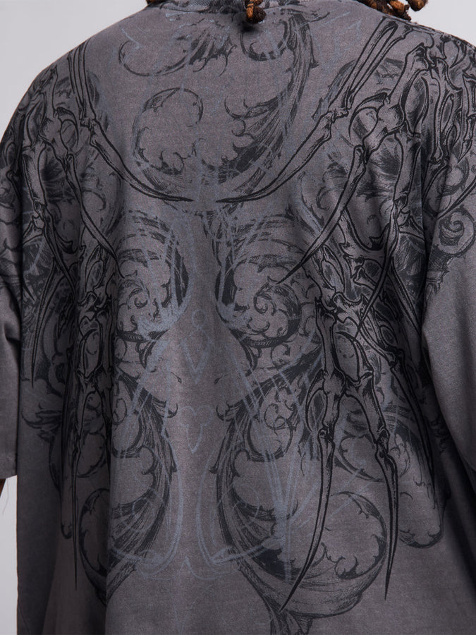Affliction Skeleton T-Shirt Fall 2026 | CHARCOAL LAVA WASH