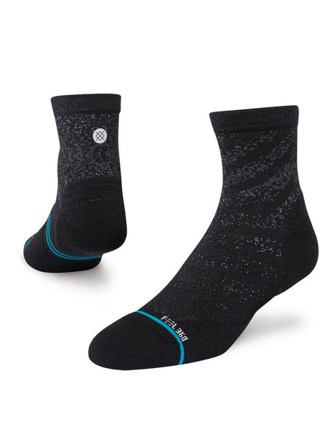 Stance Run Light Quarter Black Socks | BLACK (BLK)