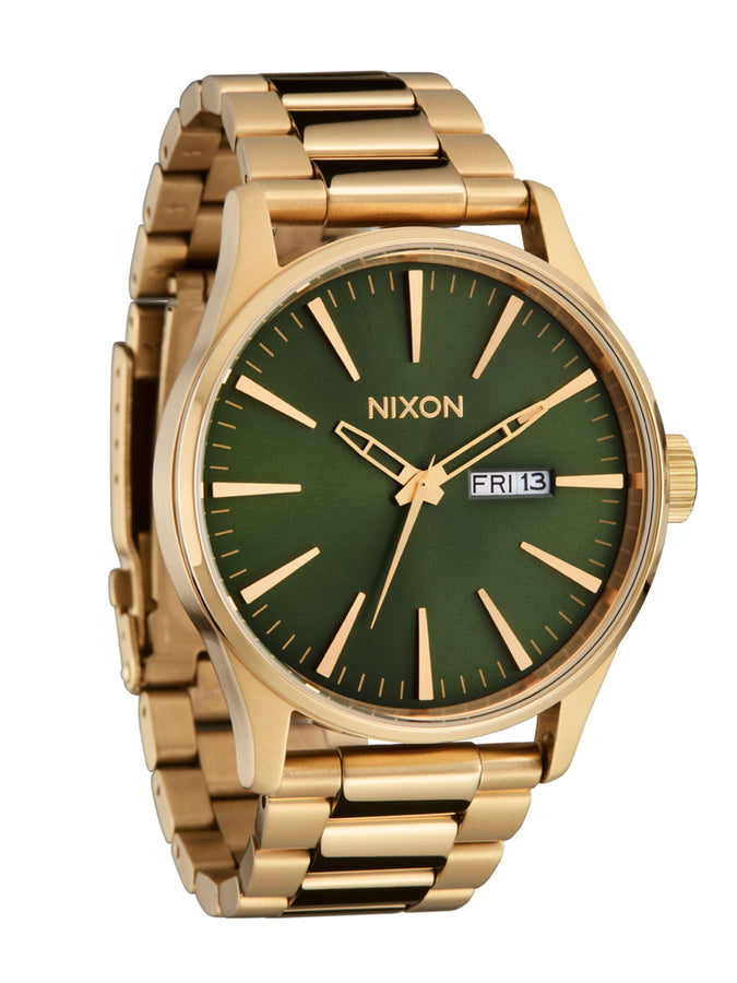 Nixon Sentrty SS Gold/Green Sunray Watch | GOLD/GREEN SUNRAY (1919)