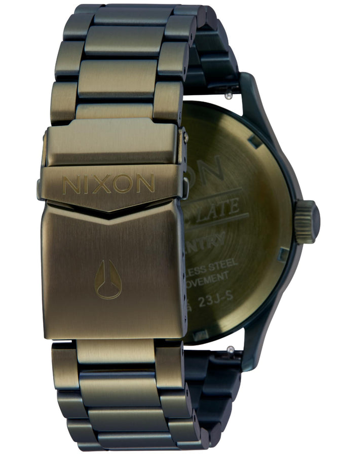 Nixon The Sentry Stainless Steel Dark Olive/Black Watch 2024 | DARK OLIVE/BLACK (5110)