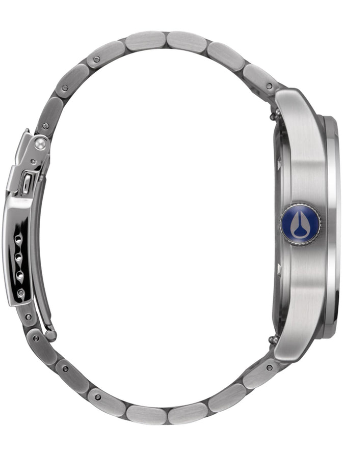 Nixon The Sentry Stainless Steel Silver/Indigo Watch 2024 | SILVR/INDIGO DENIM (5246)