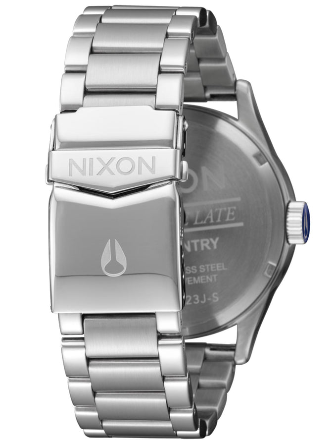 Nixon The Sentry Stainless Steel Silver/Indigo Watch 2024 | SILVR/INDIGO DENIM (5246)