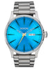 Nixon Sentry Stainless Steel Silver/Byron Blue Ombre Watch