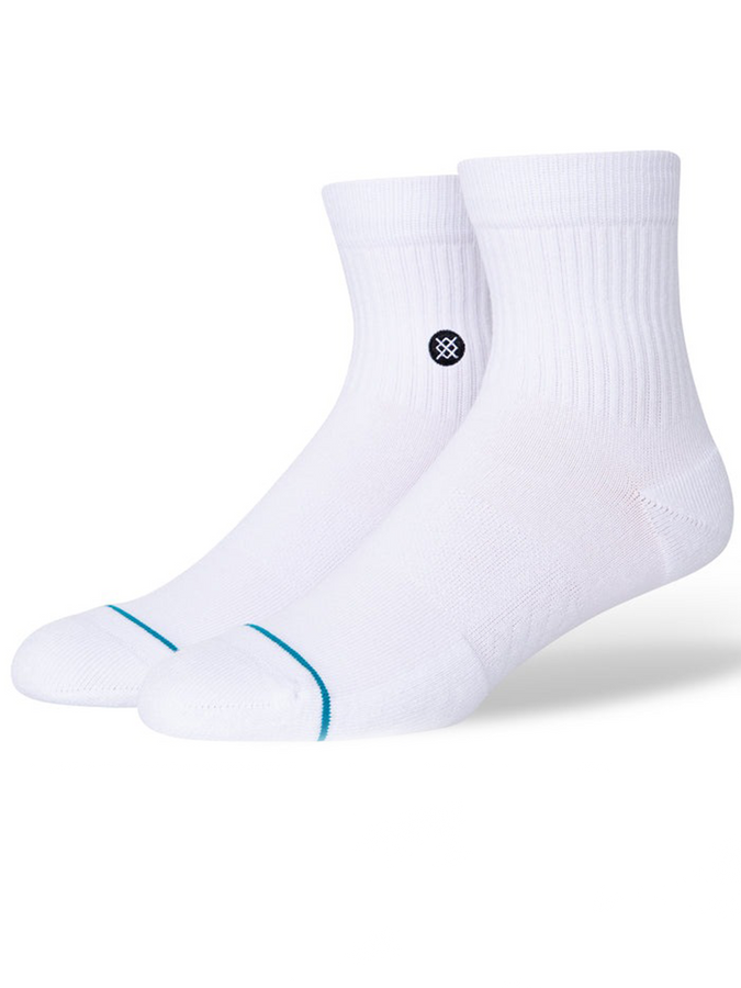 Stance Icon Quarter White Socks | WHITE (WHT)