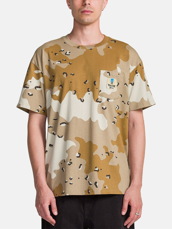Volcom Desert Beers Pocket T-Shirt Spring 2026 | LIGHT KHAKI (LKH)