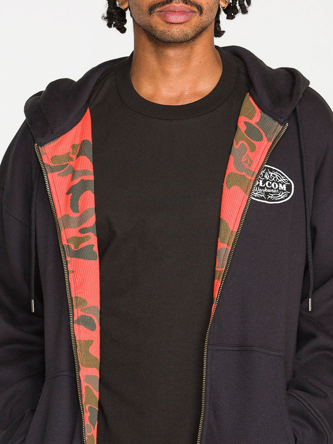 Volcom On The Hunt Workwear Zip Hoodie Fall 2026 | ANTIQUE BLACK (AQK)