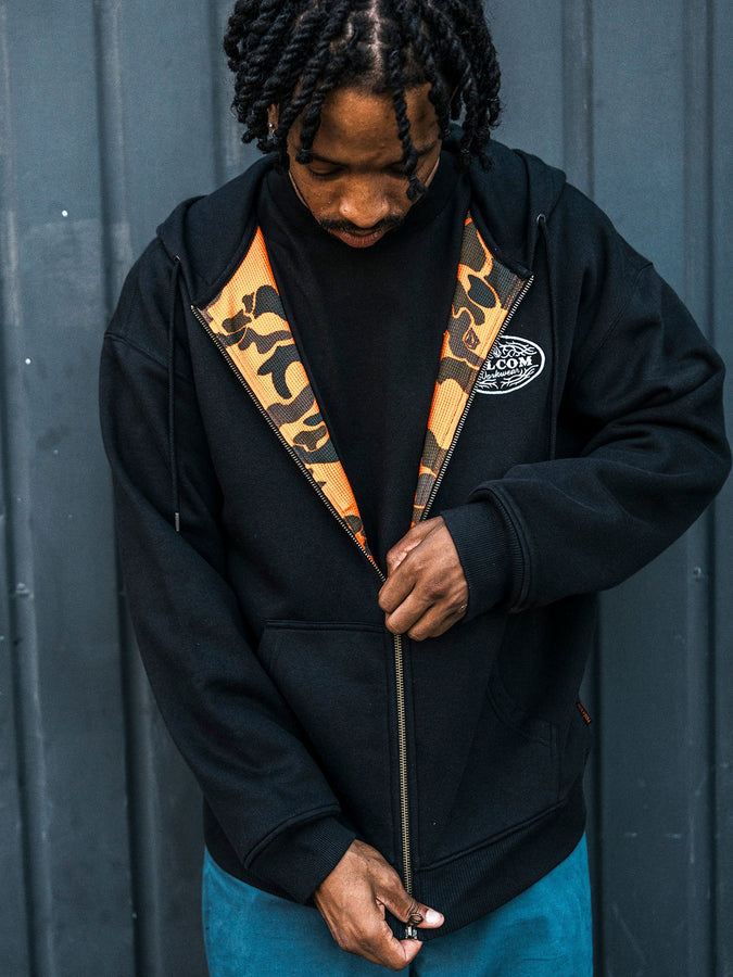 Volcom On The Hunt Workwear Zip Hoodie Fall 2026 | ANTIQUE BLACK (AQK)
