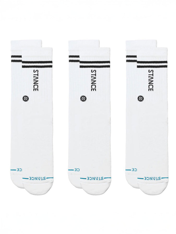 Stance Core 3 Pack White Socks | WHITE (WHT)