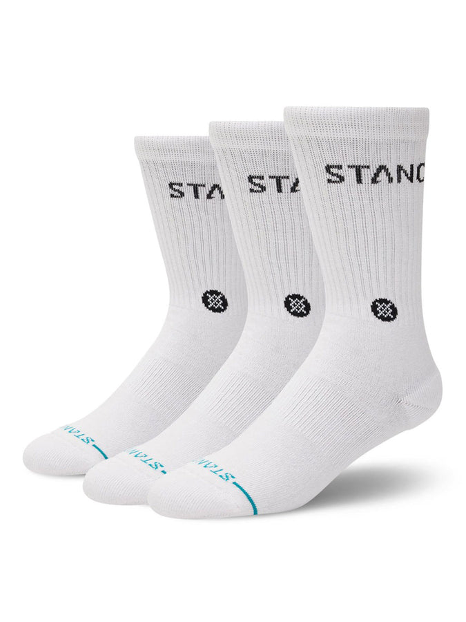 Stance Origin 3 Pack White Socks | WHITE (WHT)