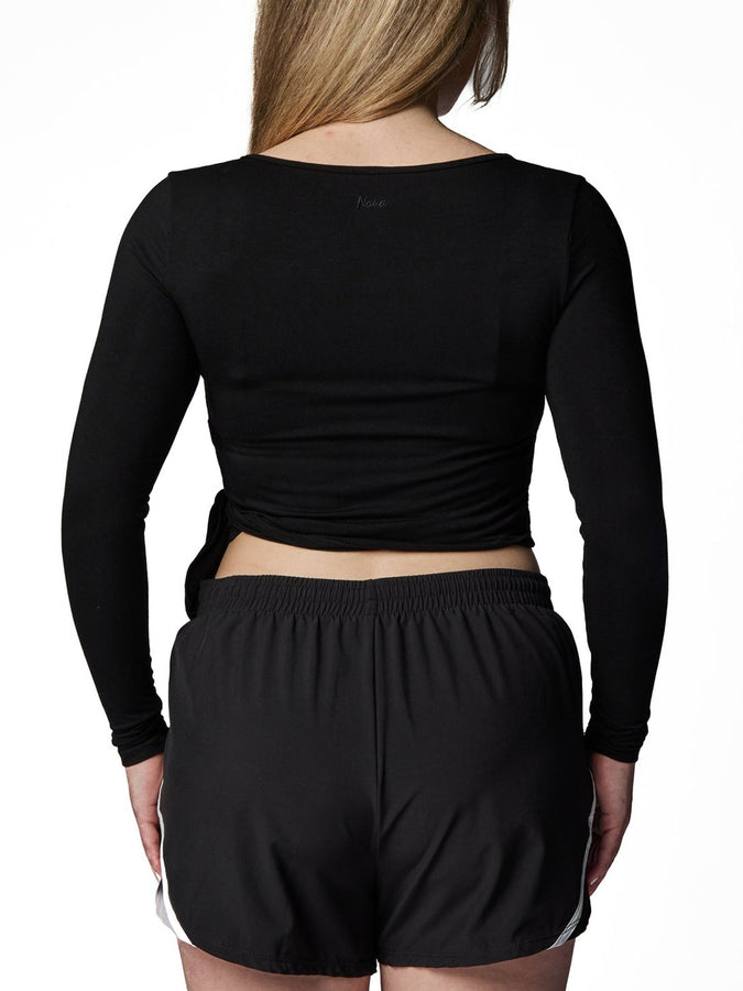 Nana The Brand Ashanti Wrap Long Sleeve T-Shirt Fall 2026 | BLACK