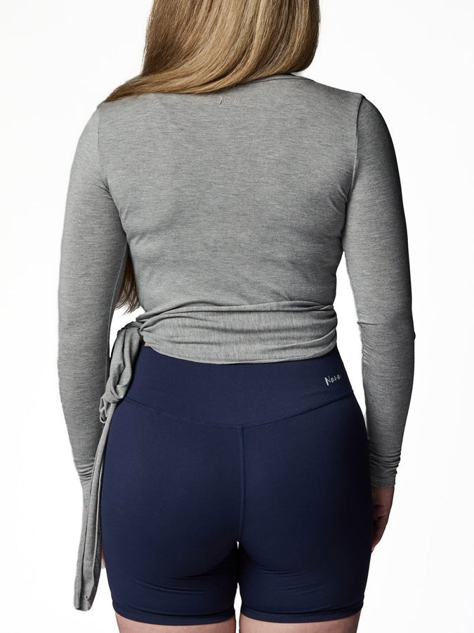 Nana The Brand Ashanti Wrap Long Sleeve T-Shirt Fall 2026 | GREY MIX
