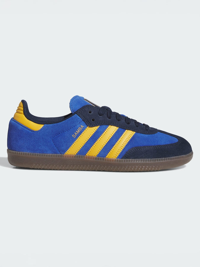 Adidas Samba ADV Collegiate Navy Spring 2026 | CLG NAVY/PRLV YEL/BLU RYL TEAM