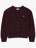 Lacoste V-Neck Moss Stitch Cardigan Fall 2026