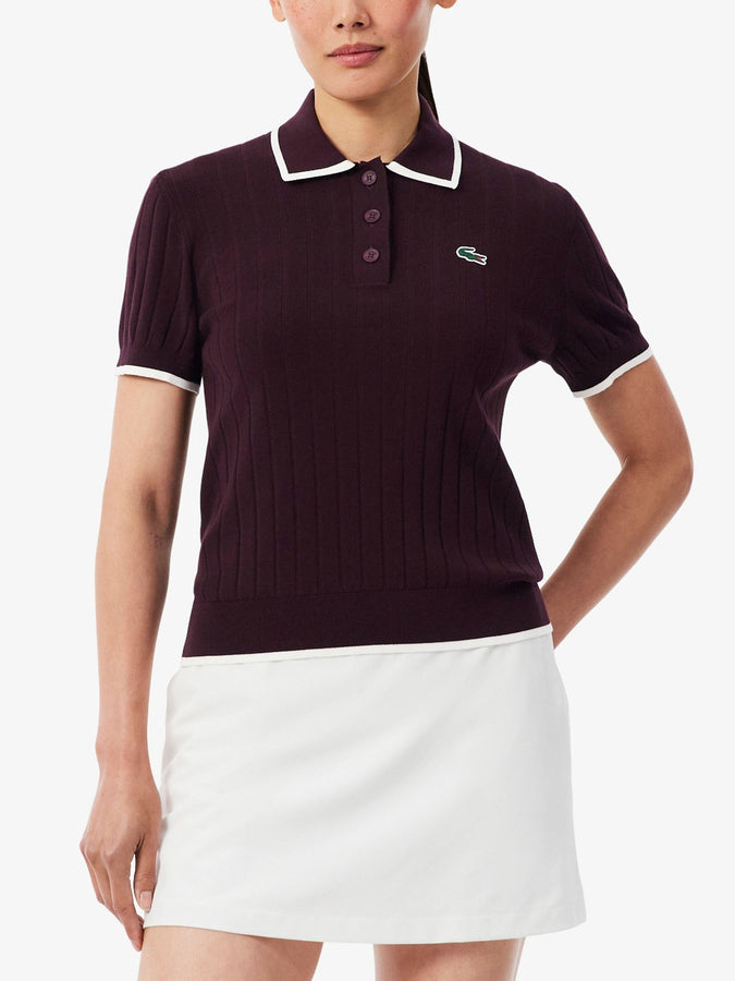 Lacoste Collar Golf Polo Fall 2026 | BROWN/WHITE (ZB5)