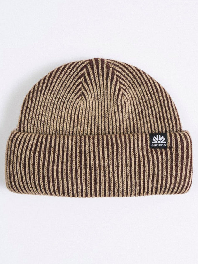 Autumn Cord Double Roll Beanie | OXBLOOD