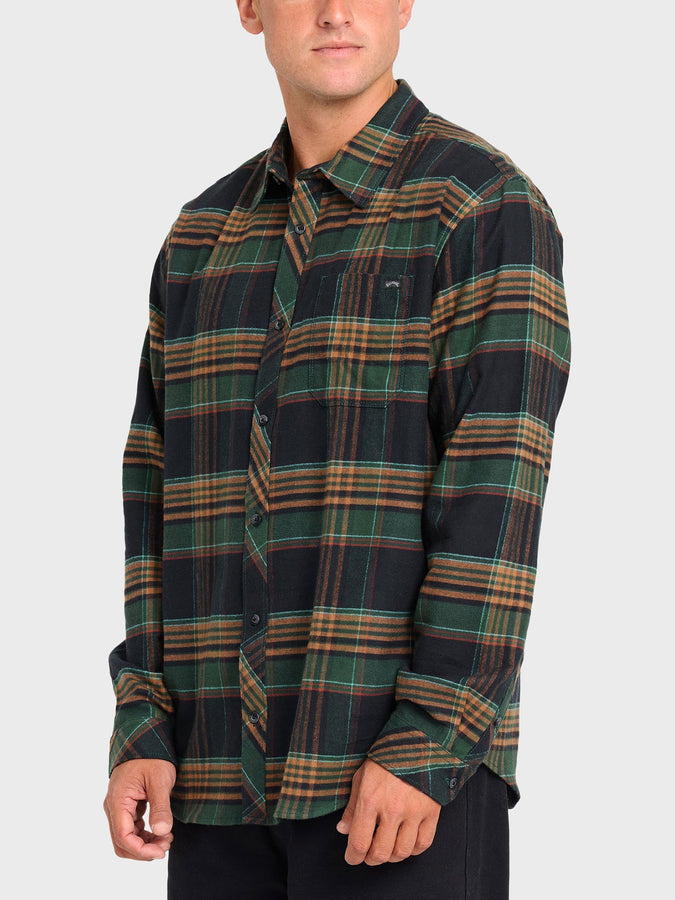 Billabong Coastline Flannel L/S Buttondown Shirt Fall 2026 | BLACK (BLK)