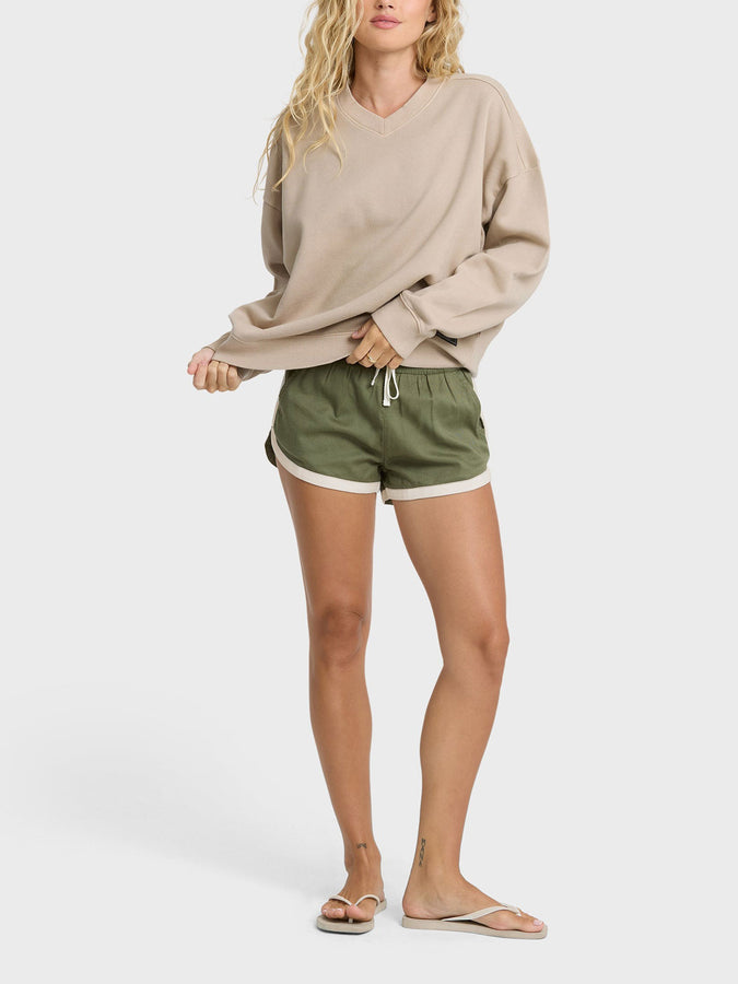 Billabong That Life V Neck Crewneck Sweatshirt Fall 2026 | COBBLESTONE (CBST)