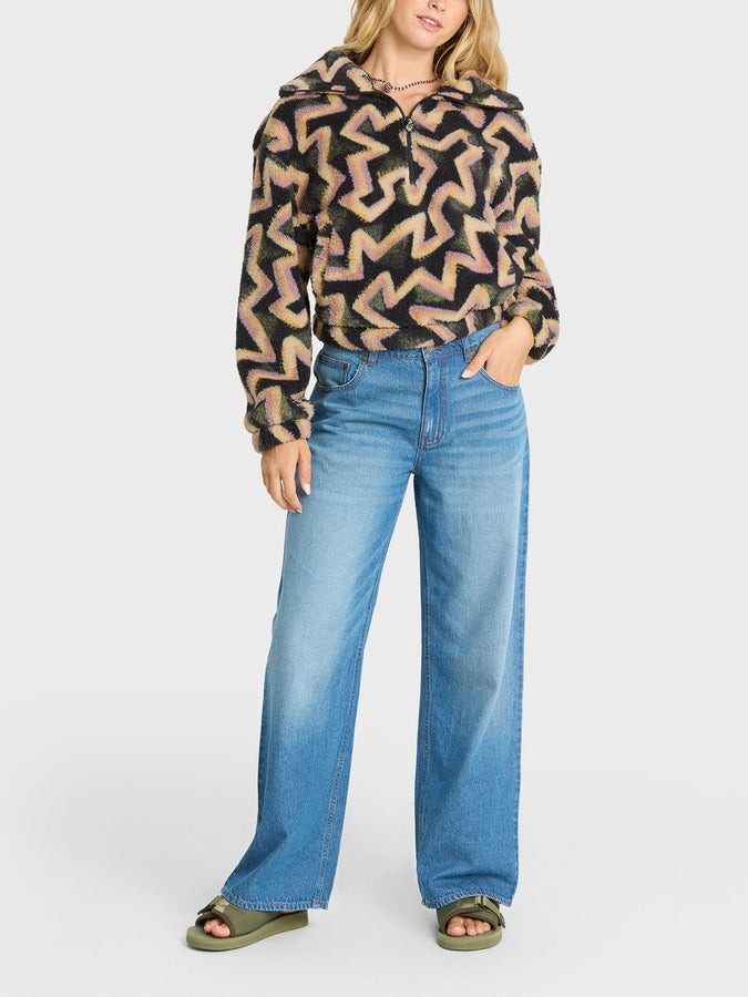 Billabong Barra Sherpa 1/2 Zip Sweater Fall 2026 | BLACK SANDS (BSD1)